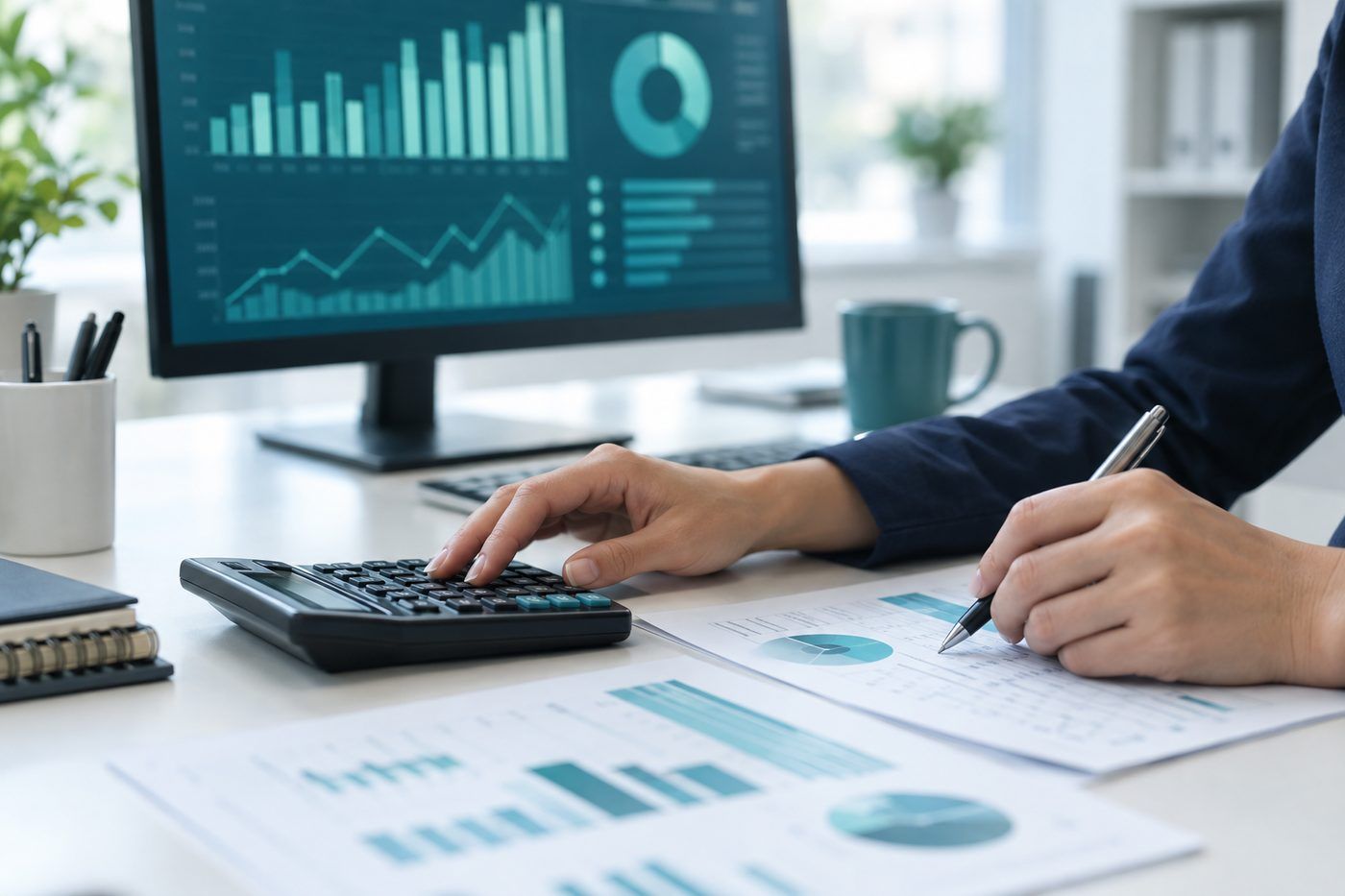 Revenue cycle specialist working with analytics